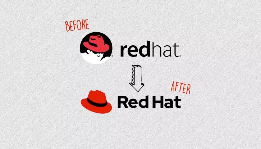 5 月 1 日,redhat 官网宣布了更换新 logo.