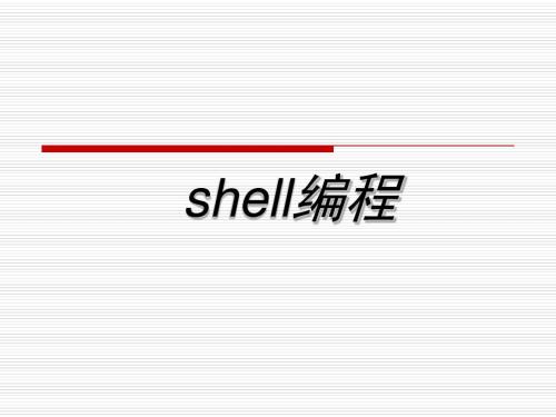 shell编程