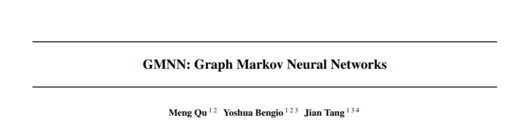 论文浅尝 | GMNN: Graph Markov Neural Networks