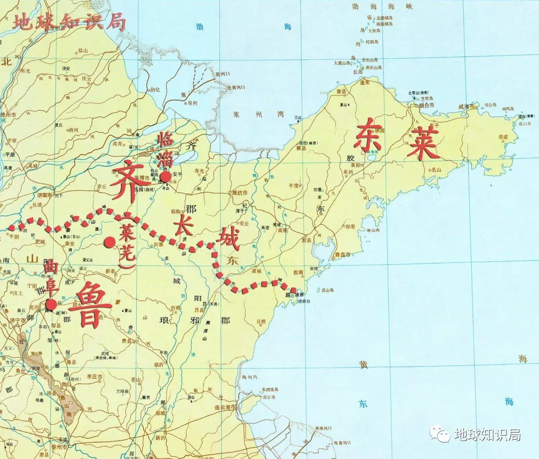 (底圖來自中國歷史地圖集)很好的充當了魯國面對齊國時的防火牆作為一