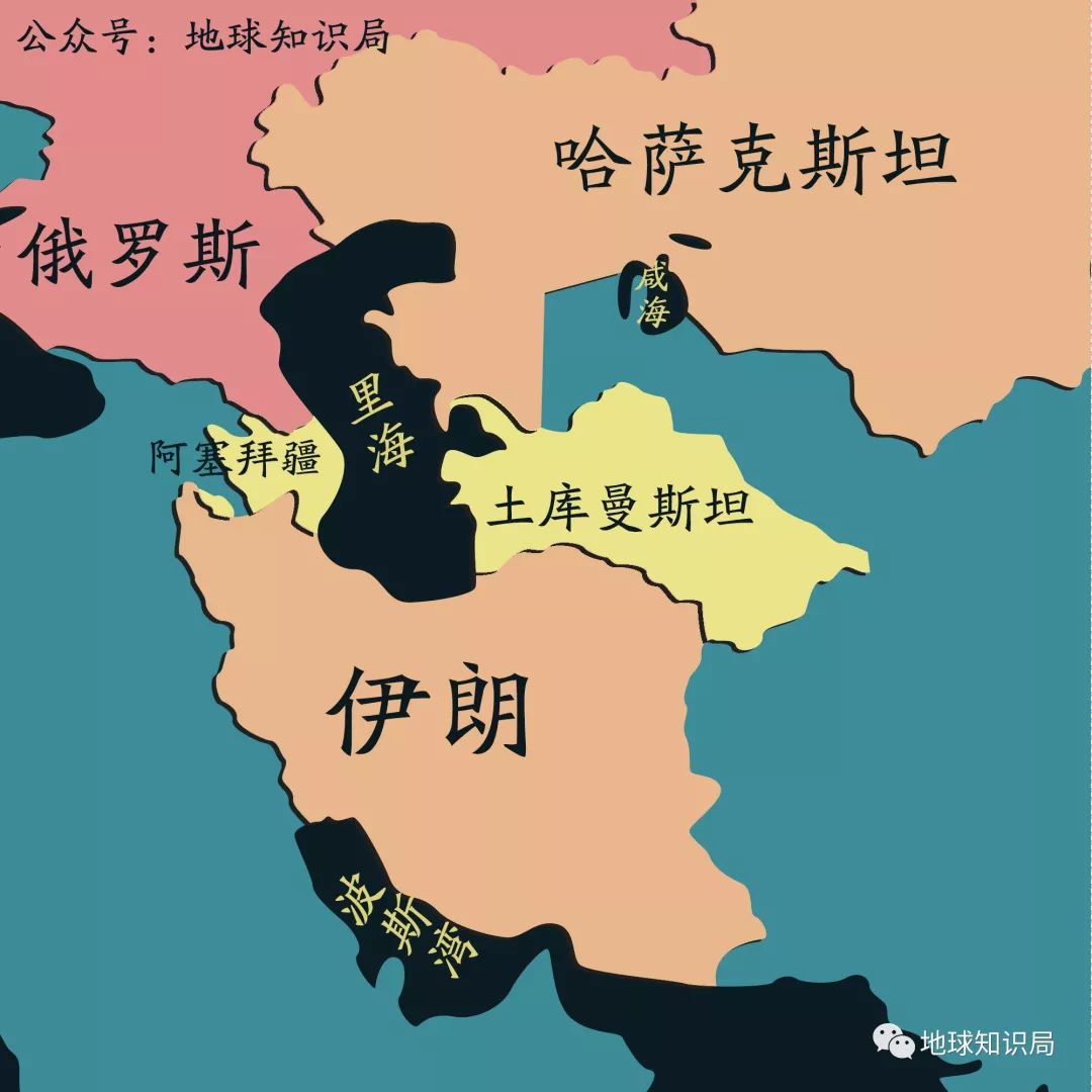 伊朗周边国家地图图片